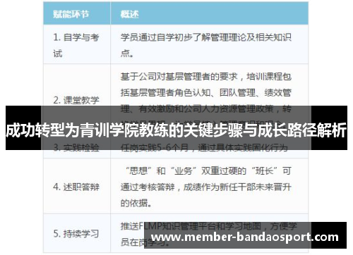 成功转型为青训学院教练的关键步骤与成长路径解析