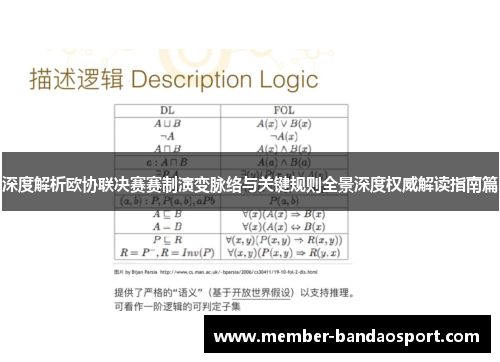 深度解析欧协联决赛赛制演变脉络与关键规则全景深度权威解读指南篇